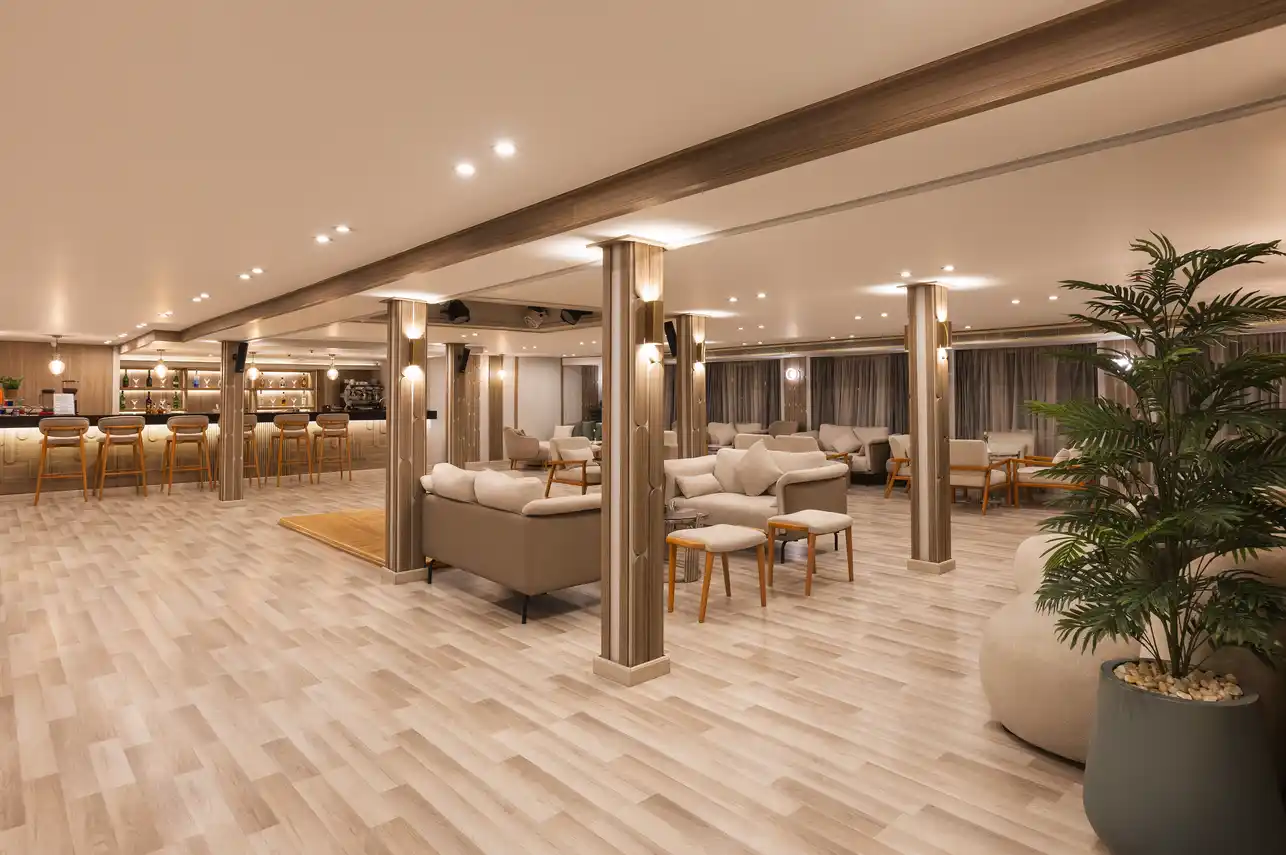Lounge aboard the MS Alma Nile Cruise Nile cruise